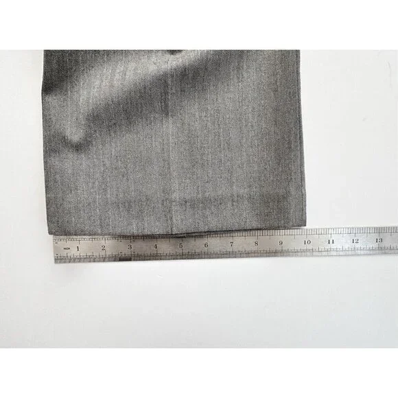Express Editor Grey Work Career Office Pants Capsule Wardrobe Straight Leg 4R